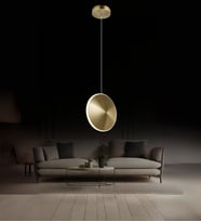 Astra Tekli Disk Avize  Led Avize Aydınlatma (Eskitme Altın)