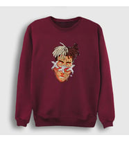 Presmono Unisex Beyaz Melting XXXTentacion Sweatshirt 48175tt (Bordo)