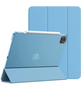 Apple iPad Pro 11 4. Nesil M2 Kılıf PU Deri Smart Standlı Case A2435 A2759 A2761 (Mavi)