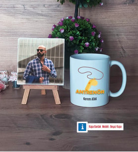Antrenör Fotoğraflı Dekoratif Taş, Kupa Bardak Beyaz Hediye (Model 1)