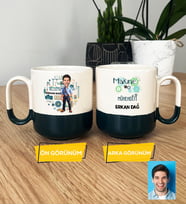 Kişiye Özel Karikatürlü Makine Mühendisi Hediye Pro Kupa Bardak Erkek Makine Mühendisine Mühendisler Günü Hediyesi (Siyah)