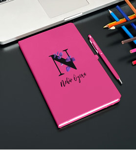 Kendin Tasarla Baş Harf Defter Kalem (Pembe)