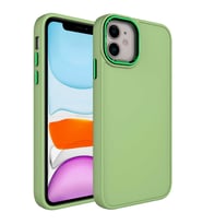 Apple iPhone 11 Kılıf Luna Dışı Soft Yumuşak İçi Kadife Kılıf (Yeşil)