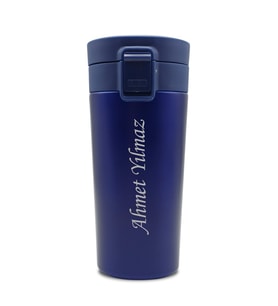 İsme Özel Premium Çelik Termos 350 ML M2 (Lacivert)