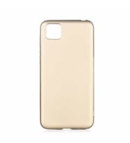 Huawei Y5P Kılıf Kamera Çıkıntılı Mat Soft Esnek Silikon (Gold)