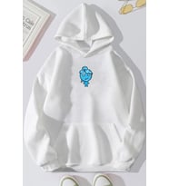 Unisex Su Avatar Baskılı Sweatshirt (A.Beyaz)