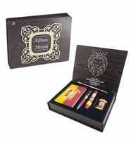 Galatasaray Orjinal Lisanslı Kalem Defter Vip Set Ahşap Kutulu 5'li Set (Kırmızı)