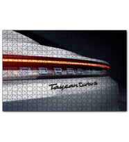 Cakapuzzle Porsche Taycan Turbo Beyaz Arka Yakın Plan  Puzzle Yapboz MDF (Ahşap) (500 Parça)