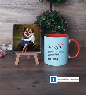 Sevgiliye Hediye Fotoğraflı Dekoratif Taş, Kupa Bardak Beyaz Hediye (Model 13)
