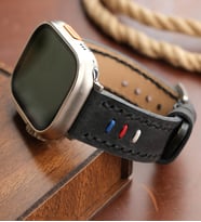 vagave Kişiye Özel Apple Watch 42MM 44MM 45MM 49MM Ultra Ultra 2 Seri 3 / 4 / 5 / 6 / Se / 7 / 8 / 9 / 10 Uyumlu Hakiki Gerçek Deri El İşçilikli Arkadaşa Öğretmene Babaya Eşe Sevgiliye Yeniyıl Hediyelik Saat Kordonu (Siyah)