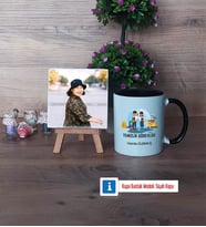 Temizlik Görevlisi Fotoğraflı Dekoratif Taş, Kupa Bardak Beyaz Hediye (Model 11)