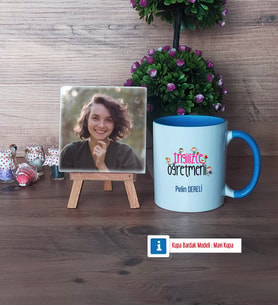 İngilizce Öğretmeni Fotoğraflı Dekoratif Taş, Kupa Bardak Beyaz Hediye (Model 4)