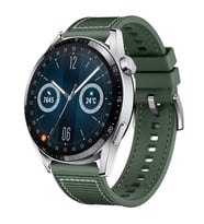 Huawei Watch GT2 Elite-Sport-Classic 46mm-GT2 Pro 22mm Uyumlu Dikiş Desenli Dokuma Silikon Kordon (Haki)