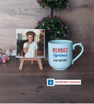 Rehber Öğretmen Fotoğraflı Dekoratif Taş, Kupa Bardak Beyaz Hediye (Model 5)