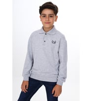 Toontoy Erkek Çocuk Baskılı Sweatshirt ( Gri-Melanj)