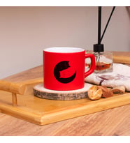 Seraclass Kedi Tasarımlı Renkli Nescafe Fincanları 220 ML (Kırmızı)