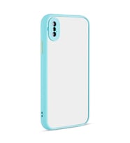 Uyumlu Model Apple iPhone XS Max 6.5 Kılıf Kamera Korumalı Mat Kapak (Turkuaz)