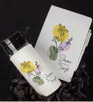 Kişiye Özel Defter Kalem Ve Matara Hediye Seti 94752 (Mor)