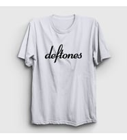 Presmono Unisex Sarı Logo Deftones T-Shirt 138867tt (Beyaz)