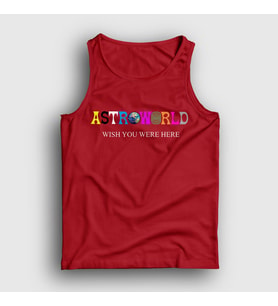 Presmono Unisex Sarı Astroworld V4 Travis Scott Atlet 44658tt (Kırmızı)
