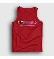 Presmono Unisex Sarı Astroworld V4 Travis Scott Atlet 44658tt (Kırmızı)
