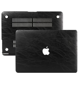 MacBook Pro Kılıf HardCase TouchBar A1706-08 A1989 2159 2251 2289 A2338 Leat (Siyah)
