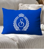 BK Gift Kişiye Özel Harfli Premium Kumaş Dikdörtgen Yastık Kılıfı-7 (SADECE YASTIK KILIFI), Ev Dekorasyonu, 5 Farklı Renk Seçeneği (Saks Mavisi)