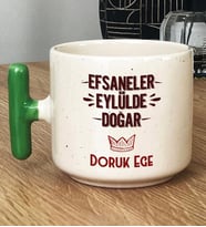 Kişiye Özel Efsaneler Eylülde Doğar Hediye T Kupa Bardak Doğum Günü Hediyesi (Yeşil)