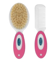 Sevi Bebe Natural Fırça Tarak Seti (Pembe)
