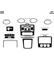 Meriç® Ford Focus Ön Torpido Kaplama (Digital K.) Maun 21 P. 2004-2012 (Piano Black)