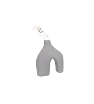 Livava Stoneware Seramik Vazo, 20X17 (Gri)
