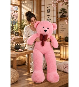 Pandamkee 140 Cm Sevgiliye Özel Hediyelik Ayı (Pembe)