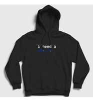 Presmono Unisex Gri Need A Break Html Developer Yazılımcı Kapüşonlu Sweatshirt 361560tt (Siyah)