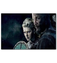 Cakapuzzle Vikingler Ragnar ve Lagertha  Puzzle Yapboz MDF (Ahşap) (500 Parça)