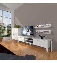 Decoraktiv Eko ON Slm Dvd Silver Tv Ünitesi Tv Sehpası (Beyaz)