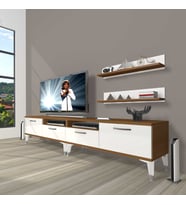 Decoraktiv Eko 220R Mdf Silver Tv Ünitesi Tv Sehpası (Beyaz - Kahverengi)