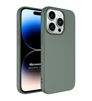 Microsonic Apple iPhone 15 Pro Kılıf Groovy Soft Derin Mor (Koyu Yeşil)