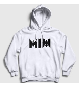 Presmono Unisex Beyaz Miw Motionless In White Kapüşonlu Sweatshirt 166400tt (Beyaz)