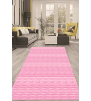 Dijital Kaymaz Taban Yıkanabilir Modern Renkli Salon Halısı Mutfak Halısı Yolluk ND-HT-736 (Pembe)