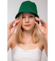 Saria Moda Kadın Bej Bucket Şapka (Yeşil)