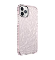 Uyumlu Model Apple iPhone 11 Pro Kılıf Bumper Şeffaf Buzlu Kapak (Pembe)