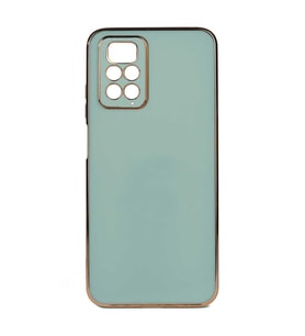 Xiaomi Redmi Note 11 Pro 5G Kılıf Bark Kenarları Altın Renk Kılıf (Açık Yeşil)