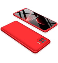 Oppo Reno 4 Lite Kılıf Zore Ays Full Koruma Kılıf (Kırmızı)
