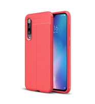 Xiaomi Mi 9 Kılıf Deri Tarzı Niss Silikon Case (Kırmızı)