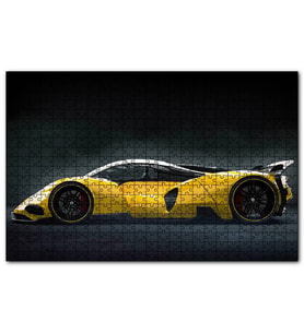 Cakapuzzle Sarı Lamborghini Yan Görünüş  Puzzle Yapboz MDF (Ahşap) (500 Parça)