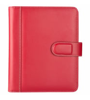 Organizer Ajanda Kılıflı A5 4 Halkalı 15x21 4 Delikli Tarihli Çizgili Blok Rainbow Vegan 19,5x23 cm (Kırmızı)