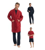 U.S. Polo Assn. Erkek Çeyizlik 5'li Pijama Takım (Bordo)