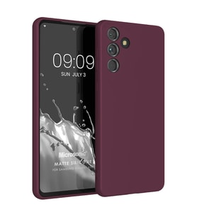 Microsonic Matte Silicone Samsung Galaxy A55 Kılıf Siyah (Mor)