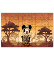 Cakapuzzle Mickey Mouse Çizgi Film Safari Gün Batımı Puzzle Yapboz MDF (Ahşap) (500 Parça)