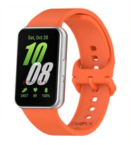 Sneezy Samsung Galaxy Fit 3 Kordon PureLux Soft Yumuşak Silikon Kordon Kayış (Turuncu)